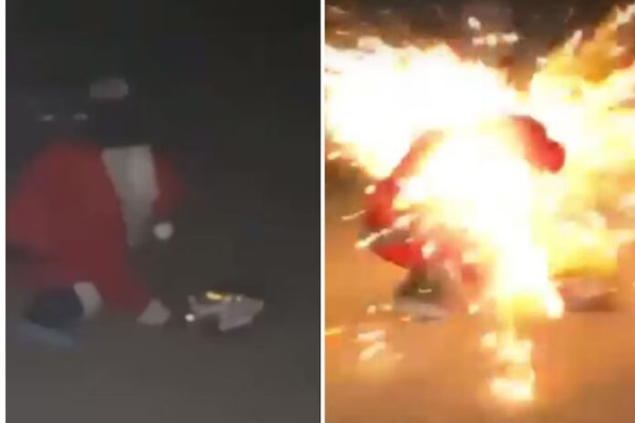 Tragedia en Múzquiz durante navidad: Explosión de pirotecnia deja a joven disfrazado de Santa Claus gravemente herido