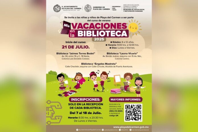 Invitan a niñas y niños de Playa del Carmen al curso de verano 