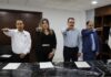 José Roberto Quiñonez Coronado es designado encargado de la Vicefiscalía General de Sinaloa José Roberto Quiñonez Coronado (derecha) recibe la protesta del cargo de encargado de la Vicefiscalía General de Sinaloa