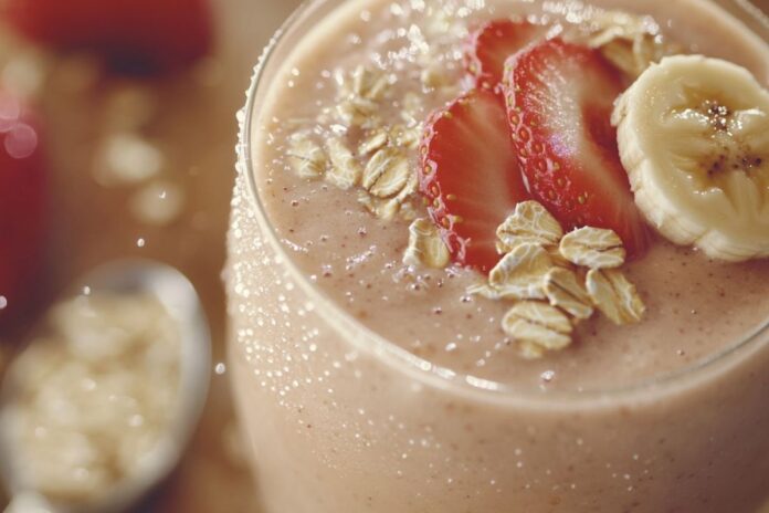 Smoothie de avena y fresa: una opción rápida, nutritiva y deliciosa para empezar el día