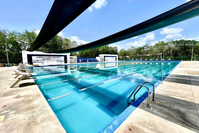 Gobierno municipal de Playa del Carmen recupera la alberca olímpica de la Unidad Deportiva Riviera Maya