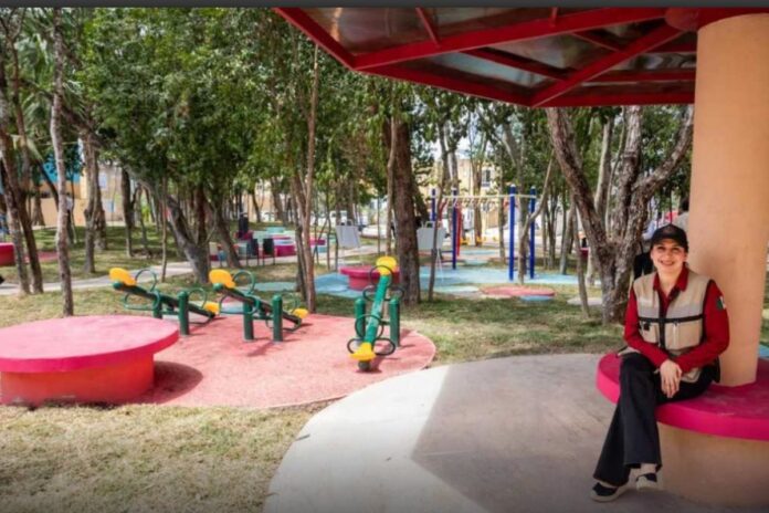 Estefanía Mercado entrega parque Las Grullas totalmente renovado en Villas del Sol