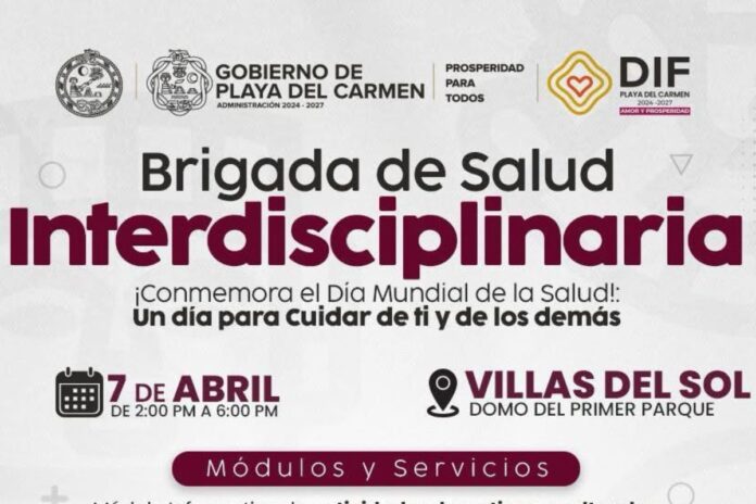 Anuncian Brigada de Salud Interdisciplinaria en Villas del Sol por el Día Mundial de la Salud