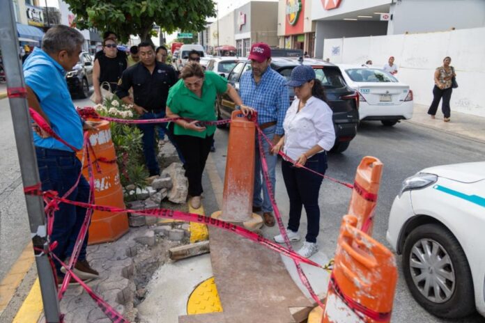 Autoridades de Playa del Carmen supervisan daños en vialidades causados por CFE y Aguakan y exigen reparaciones urgentes