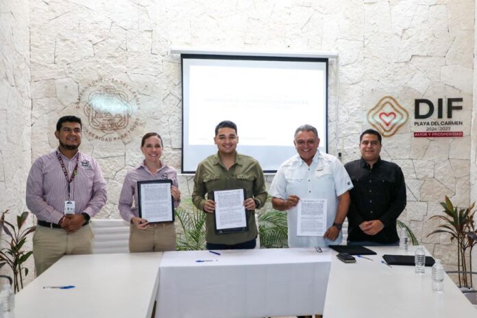 DIF Playa del Carmen y Universidad Vizcaya firman convenio para fortalecer la formación profesional y el compromiso social de las juventudes