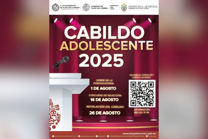 Gobierno Municipal invita a jóvenes de Playa del Carmen a participar en el Cabildo Adolescente 2025