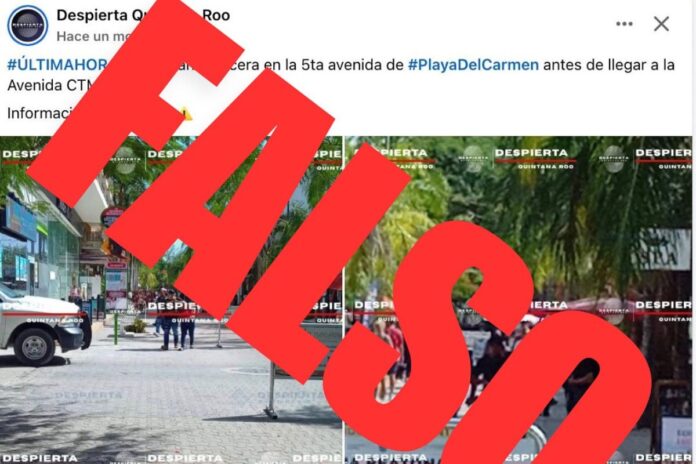 Ayuntamiento de Playa del Carmen desmiente noticia falsa sobre balacera en la Quinta Avenida