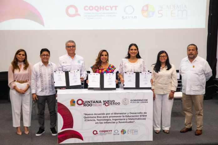 Mara Lezama y Estefanía Mercado inauguran el primer Centro STEM de Quintana Roo en el Planetario Sayab