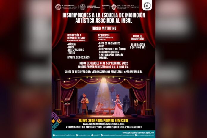Nuevo ciclo escolar 2025 en el Instituto Municipal de la Cultura y las Artes de Playa del Carmen
