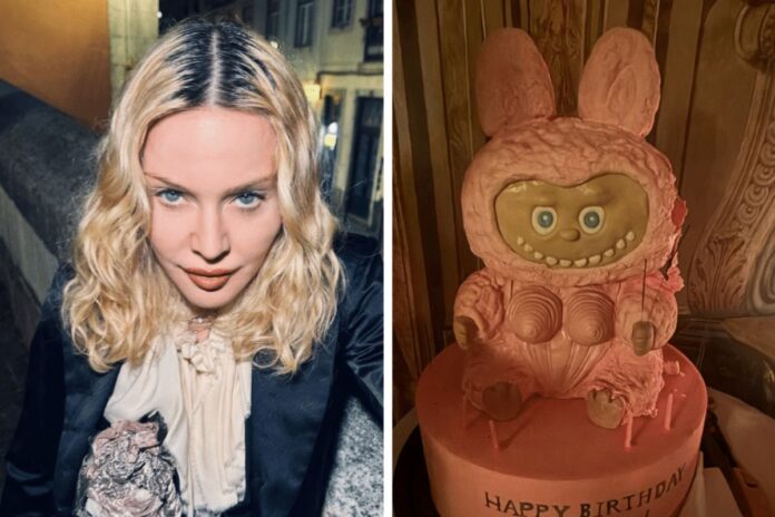 Madonna celebra sus 67 Años en Italia con un pastel gigante de 