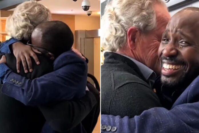 Emotivo reencuentro: Científico ugandés abraza a familia australiana que lo apadrinó hace 30 años