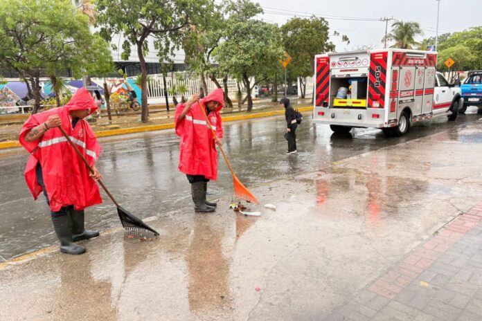 Playa del Carmen activa Operativo Tormenta para blindar a la ciudadanía ante lluvias intensas