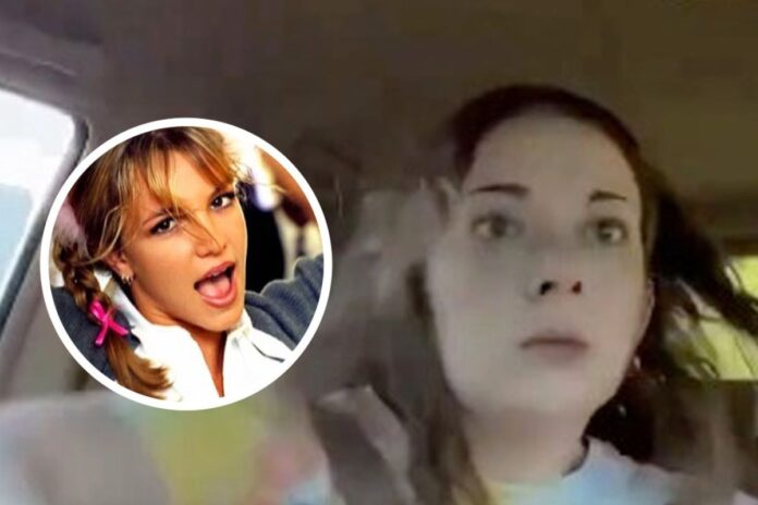 Joven pierde el control de su auto cantando a Britney Spears con pasión