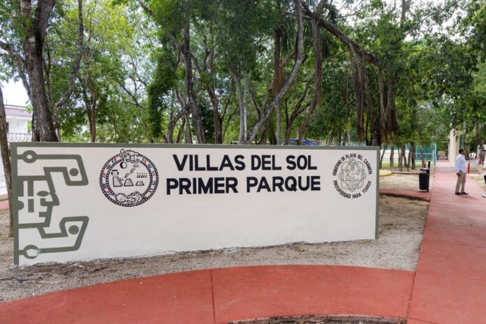 Estefanía Mercado revitaliza el primer parque de Villas del Sol en Playa del Carmen