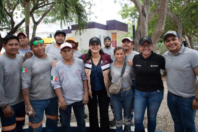 Estefanía Mercado lidera desazolve masivo de pozos de absorción en Playa del Carmen