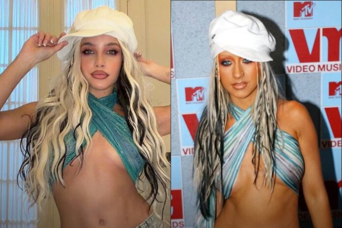 Emilia Mernes homenajea a Christina Aguilera y desata furor en redes con su look de los 2000 Emilia Mernes homenajea a Christina Aguilera y desata furor en redes con su look de los 2000