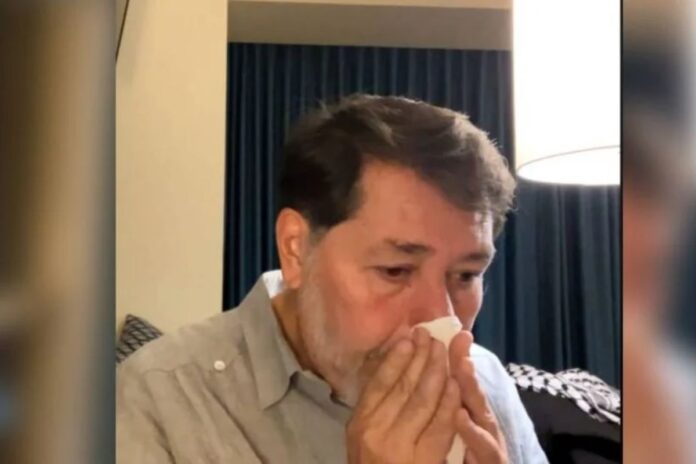 Gerardo Fernández Noroña llora durante transmisión en vivo sobre su experiencia en Palestina Gerardo Fernández Noroña llora durante transmisión en vivo sobre su experiencia en Palestina