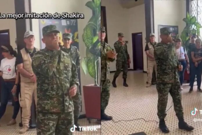 Soldado colombiano imita Shakira y se viraliza en redes sociales