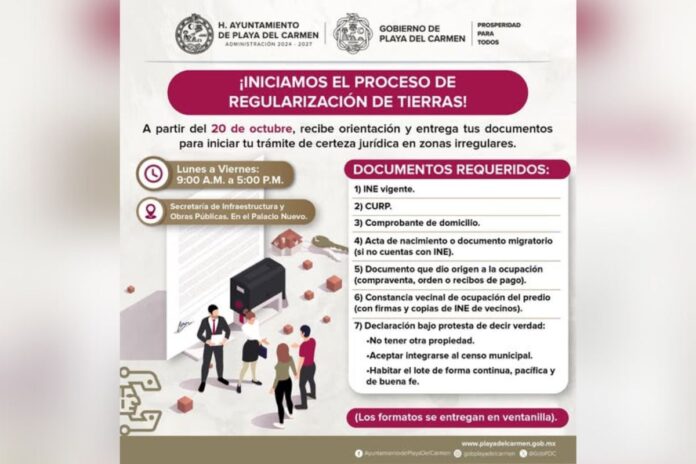 Playa del Carmen avanza en la regularización de Tierras para garantizar certeza jurídica