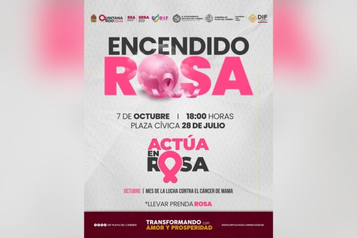 DIF Playa del Carmen lidera la lucha contra el cáncer de mama en el mes rosa