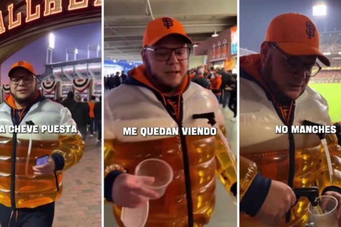 Mexicano crea chamarra dispensadora de cerveza