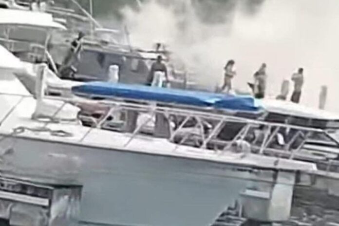 Explosión de embarcación del Semar en Cozumel