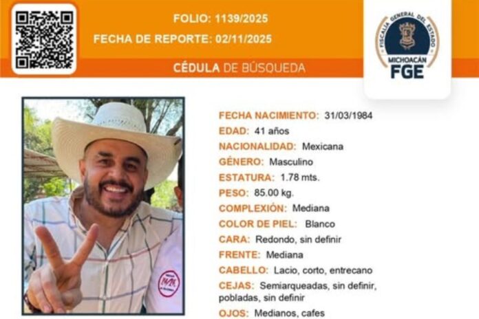 Desaparece Alejandro Correa Gómez tras expresar su indignación por la muerte de Carlos Manzo