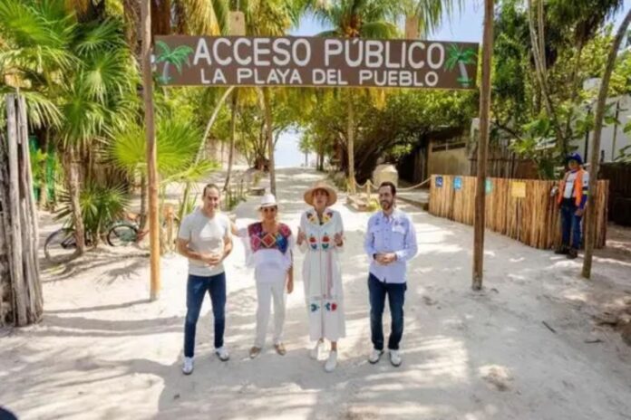 Ratifican accesos públicos a playas en Tulum