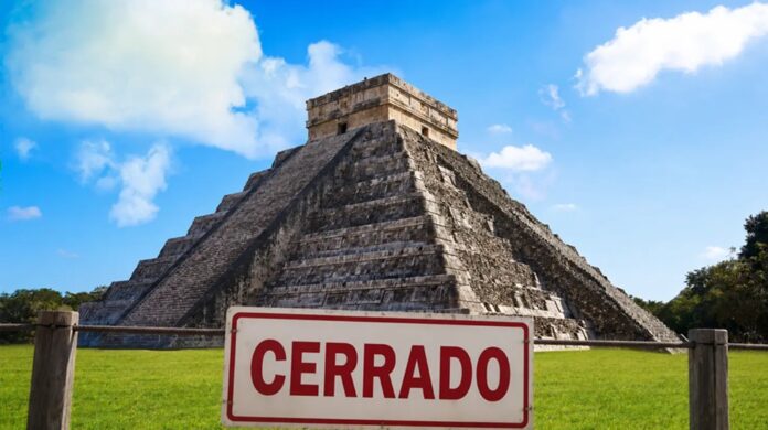 Acceso cerrado a Chichén Itzá durante protestas mayas contra el CATVI del Tren Maya en Yucatán.