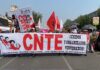 CNTE marcha en CDMX por el Día del Maestro: exigen aumento salarial y abrogación de la reforma educativa Maestros de la CNTE durante su marcha por el Día del Maestro en la Ciudad de México, 15 de mayo de 2026.