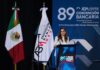 Cancún tendrá su propio Distrito Financiero y Tecnológico: Mara Lezama presenta proyecto Gobernadora Mara Lezama presentando el proyecto del Distrito Financiero y Tecnológico de Cancún ante empresarios.