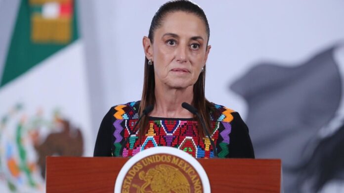 La presidenta Claudia Sheinbaum durante su conferencia donde reprueba las declaraciones de Donald Trump contra Raúl Castro.