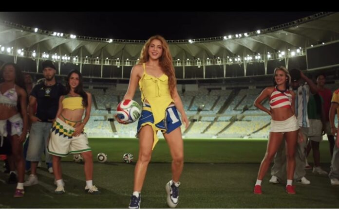 Shakira en el Estadio Maracaná anunciando ‘Dai Dai’, canción oficial del Mundial 2026