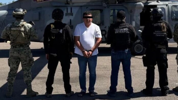 Audias Flores Silva, alias “El Jardinero”, durante su detención.