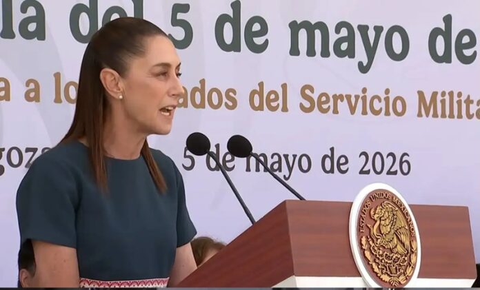 Claudia Sheinbaum durante conmemoración Batalla de Puebla 2026