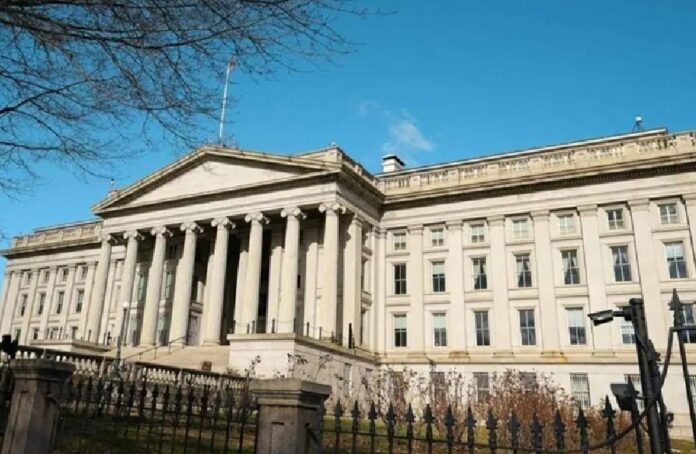 Edificio del Departamento del Tesoro de Estados Unidos en Washington D.C., sede de la OFAC que anunció sanciones contra 12 mexicanos y dos empresas vinculadas al Cártel de Sinaloa.