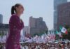 Sheinbaum responde a EE. UU. en informe por triunfo electoral: “México no es piñata de nadie” Claudia Sheinbaum durante informe político en el Monumento a la Revolución el 31 de mayo de 2026
