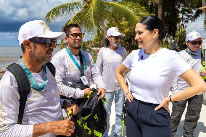 Estefanía Mercado, presidenta municipal de Playa del Carmen, durante el lanzamiento del Programa de Protección y Conservación de Tortugas Marinas 2026.