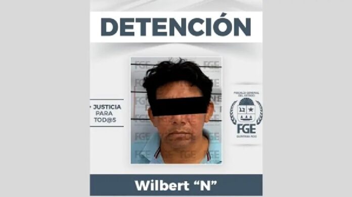 Wilbert “N”, exmaestro detenido por una investigación de violación contra una menor en Playa del Carmen.