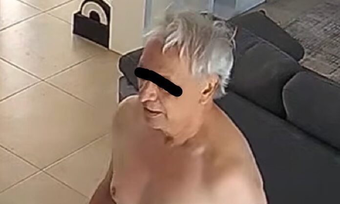 Víctor Rodríguez Padilla durante el video que dio origen a la investigación por la presunta agresión contra su esposa.