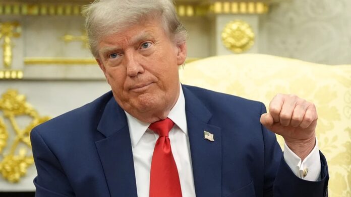 El presidente de Estados Unidos, Donald Trump, durante un anuncio sobre las negociaciones con Irán.