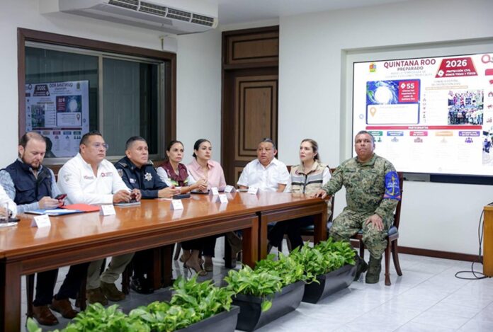 Ana Paty Peralta encabeza la instalación del Comité Operativo Especializado en Fenómenos Hidrometeorológicos 2026 en Cancún.