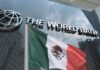 Banco Mundial advierte que México crecerá menos de 2% hasta 2028 Gráfica económica junto al logotipo del Banco Mundial durante la presentación de perspectivas de crecimiento para México y la economía global.