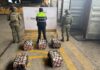 Decomisan 137 kilos de cocaína en Lázaro Cárdenas y detienen a cinco personas Elementos de la Marina y personal de Aduanas resguardan paquetes de presunta cocaína asegurados durante un operativo en el puerto de Lázaro Cárdenas, Michoacán.