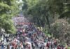 CNTE provoca cierres y afecta transporte durante jornada del Mundial 2026 Integrantes de la CNTE marchan sobre Calzada de Tlalpan durante una jornada de protestas que afectó la movilidad en la Ciudad de México.