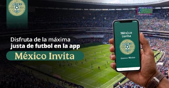 Aplicación México invita, plataforma oficial que integra turismo, gastronomía, movilidad y actividades del Mundial 2026 en México.