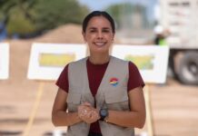Edificio Titán será demolido para fortalecer la seguridad en Cancún Ana Paty Peralta durante la presentación de un proyecto de obra pública en Cancún