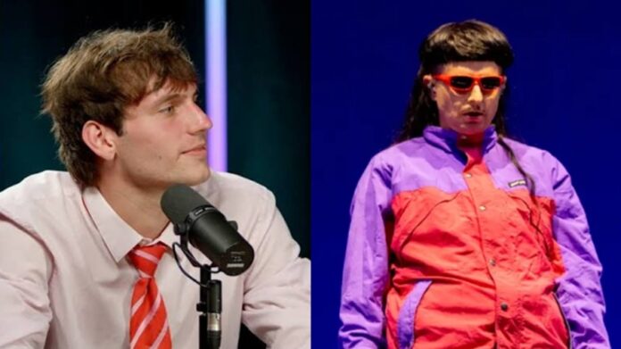 Oliver Tree durante una presentación musical y Gaspi en una grabación para redes sociales, figuras del entretenimiento fallecidas en Brasil.