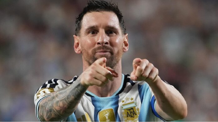 Lionel Messi celebra uno de sus goles ante Austria durante el Mundial 2026, partido en el que se convirtió en el máximo goleador en la historia de las Copas del Mundo.