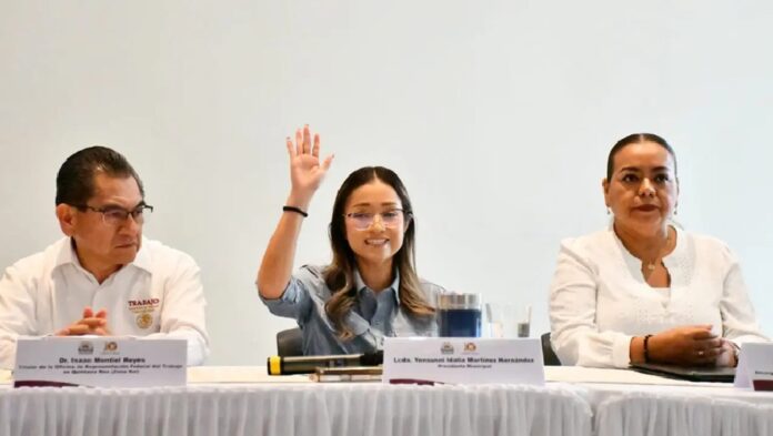 Yensunni Martínez durante la instalación de la Comisión Municipal para la Prevención y Erradicación del Trabajo Infantil en Othón P. Blanco.